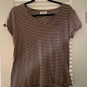 Brown and white top for women